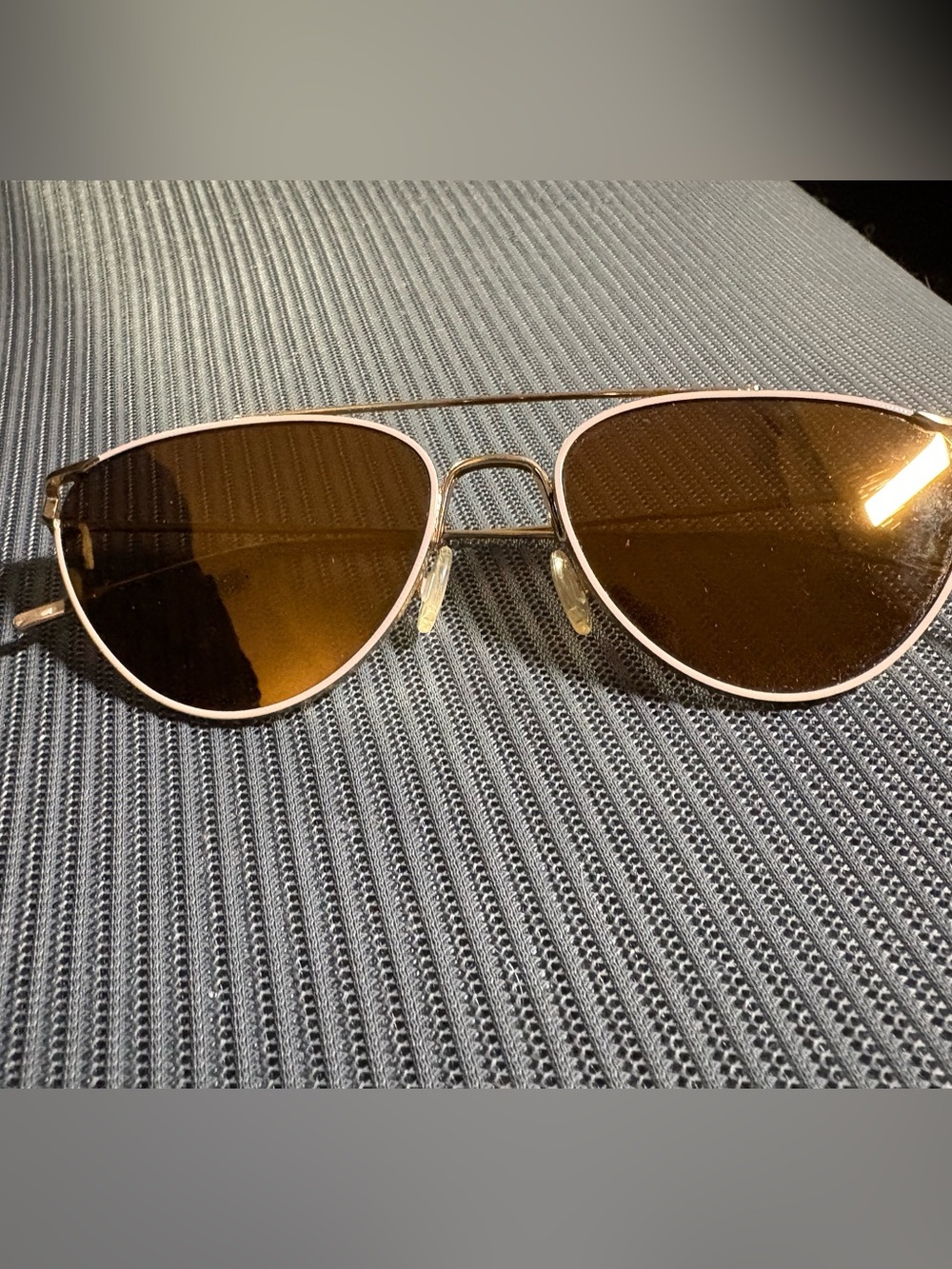 Oliver Peoples Aviator-Style Women's Sunglasses in Brown and Gold